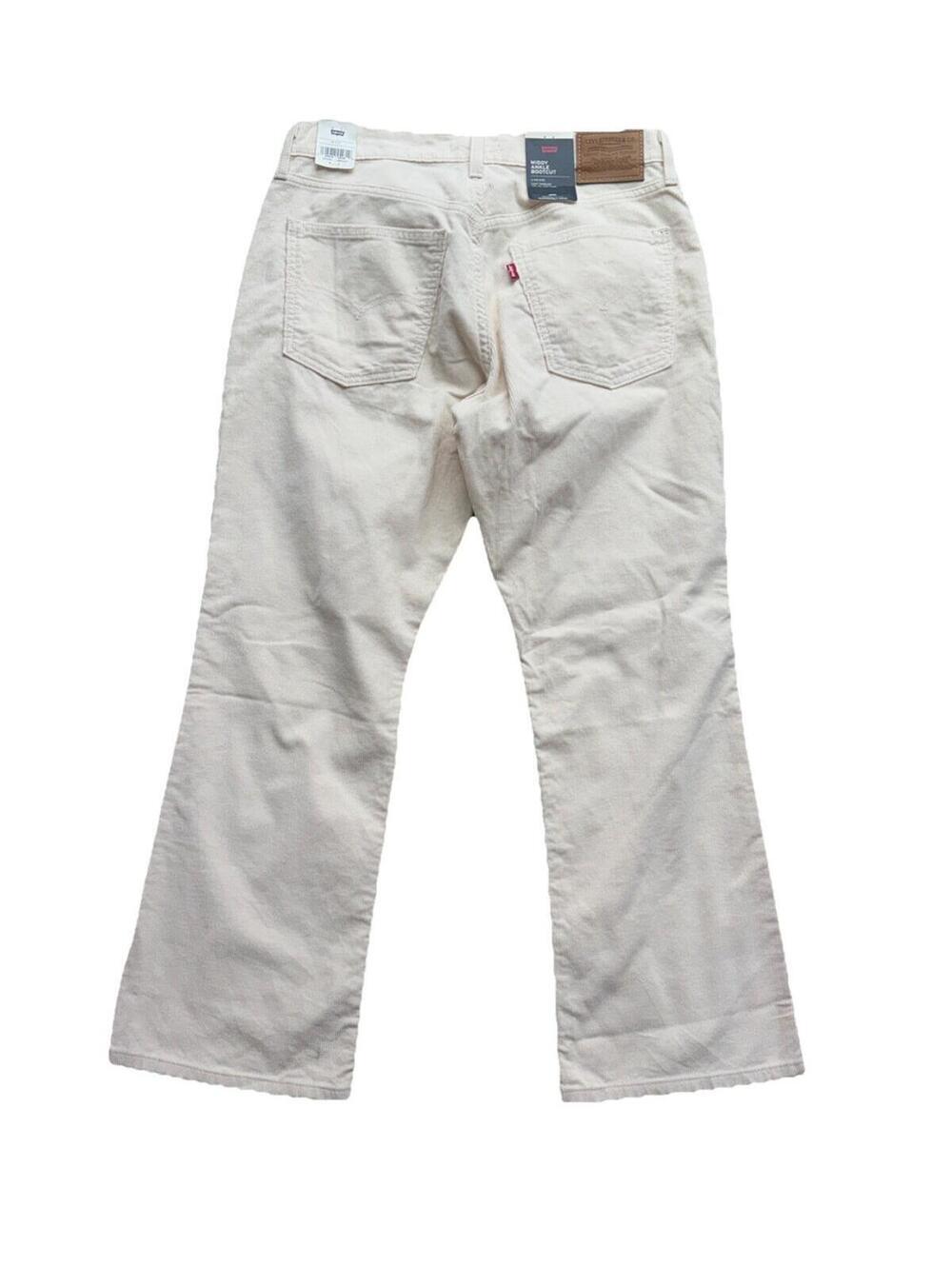 Levi’s Premium Corduroy Pants Women Ivory Middy Ankle Bootcut 30x27 New - Picture 4 of 4